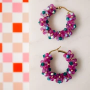 Mes bijoux DIY - Kit créoles fleurs en perles toupies