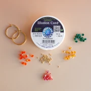 Mes bijoux DIY - Kit créoles fleurs en perles toupies version Orange