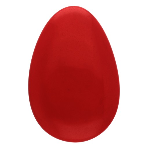 Perle goutte semi percée 50x33 mm en résine - Rouge x1