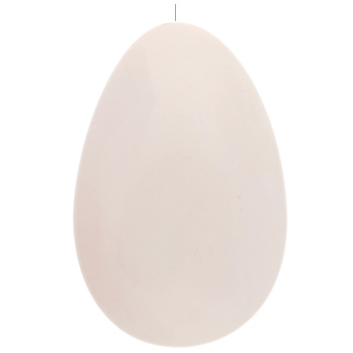 Perle goutte semi percée 50x33 mm en résine - Ecru x1