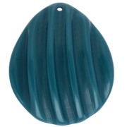 Bleu Pétrole - Pendentif coquillage 44x37 mm en résine - Bleu Pétrole x1 Pendentif coquillage 44x37 mm en résine - Bleu Pétrole x1