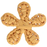 Pendentif fleur 31 mm en raphia - Safran x1