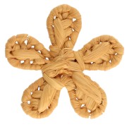 Pendentif fleur 31 mm en raphia - Safran x1