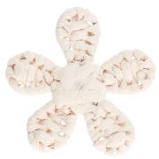 Pendentif fleur 31 mm en raphia - Ecru x1