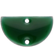 Vert Sapin - Intercalaires en métal - demi-lune 2 trous résine époxy 10x17 mm Vert sapin x6 Intercalaires en métal - demi-lune 2 trous résine époxy 10x17 mm Vert sapin x6