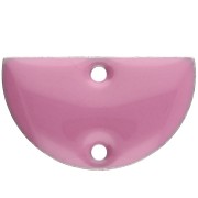 Lilas - Intercalaires en métal - demi-lune - 2 trous résine époxy 10x17 mm - Lilas x6 Intercalaires en métal - demi-lune - 2 trous résine époxy 10x17 mm - Lilas x6