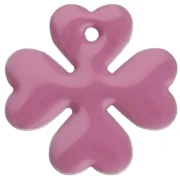 Sequins Trèfle en métal et résine époxy 16 mm - Lilas x4