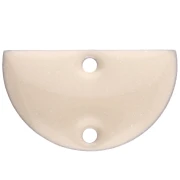 Intercalaires en métal - demi-lune - 2 trous résine époxy 10x17 mm - Crème x6