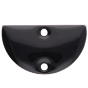 Intercalaires en métal - demi-lune - 2 trous résine époxy 10x17 mm - Noir x6