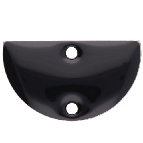 Intercalaires en métal - demi-lune - 2 trous résine époxy 10x17 mm - Noir x6