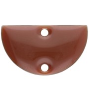 Marron Clair - Intercalaires en métal demi-lune 2 trous résine époxy 10x17 mm Marron clair x6 Intercalaires en métal demi-lune 2 trous résine époxy 10x17 mm Marron clair x6