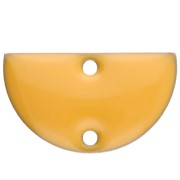 Jaune - Intercalaires en métal - demi-lune - 2 trous résine époxy 10x17 mm - Jaune x6 Intercalaires en métal - demi-lune - 2 trous résine époxy 10x17 mm - Jaune x6