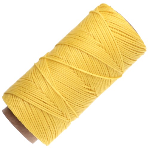 Bobine de fil ciré Linhasita pour micro macramé 1.5 mm - Yellow (37) x116m
