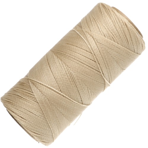 Bobine de fil ciré Linhasita pour micro macramé 0.5 mm - Dark Cream (762) x335m