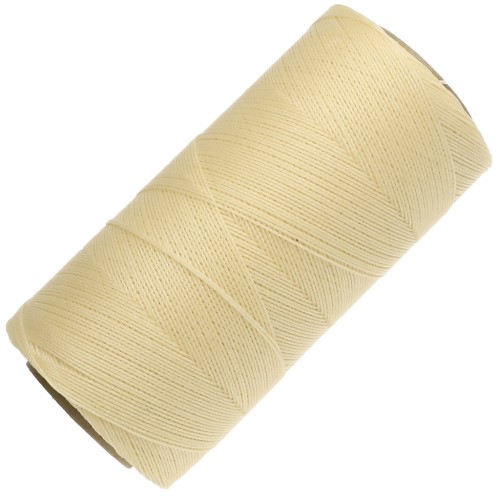 Bobine de fil ciré Linhasita pour micro macramé 0.35 mm - Light Yellow (1) x448m