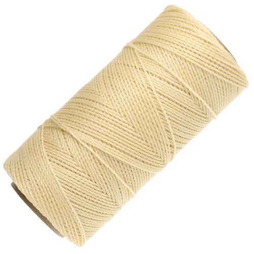 Bobine de fil ciré Linhasita pour micro macramé 1 mm - Light Yellow (1) x168m