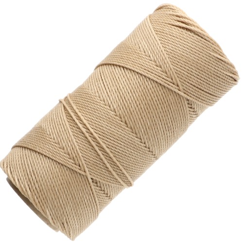 Bobine de fil ciré Linhasita pour micro macramé 1.5 mm - Straw (18) x116m