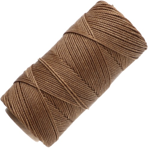 Bobine de fil ciré Linhasita pour micro macramé 1.5 mm - Bois (21) x116m