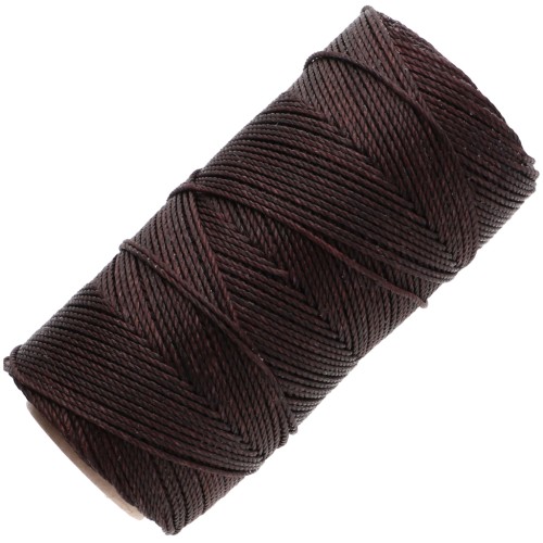 Bobine de fil ciré Linhasita pour micro macramé 1.5 mm - Chocolat Brown (29) x116m