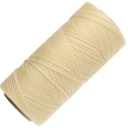 Bobine de fil plat ciré Linhasita pour macramé 1.4 mm - Light Yellow (1) x167m