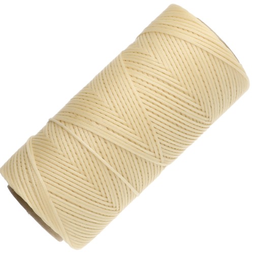 Bobine de fil plat ciré Linhasita pour macramé 1.4 mm - Light Yellow (1) x167m