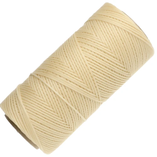 Bobine de fil plat ciré Linhasita pour macramé 1.4 mm - Light Yellow (1) x167m