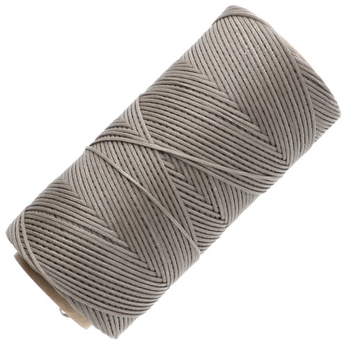 Bobine de fil plat ciré Linhasita pour macramé 1.4 mm - Greige (4) x167m