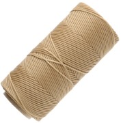 Bobine de fil plat ciré Linhasita pour macramé 1.4 mm - Straw (18) x167m