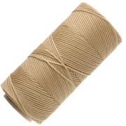 Bobine de fil plat ciré Linhasita pour macramé 1.4 mm - Straw (18) x167m