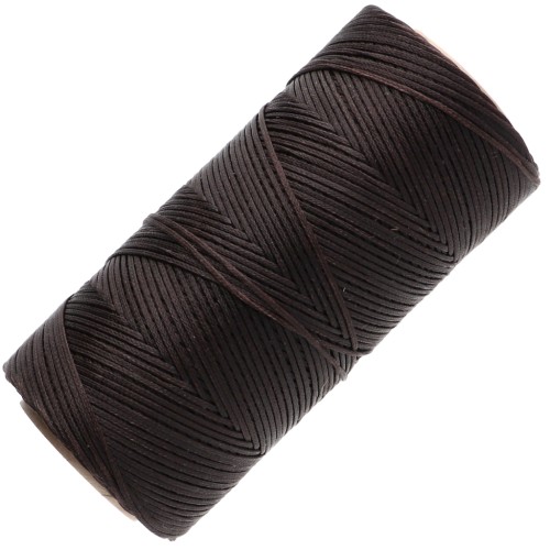 Bobine de fil plat ciré Linhasita pour macramé 1.4 mm - Chocolat Brown (29) x167m