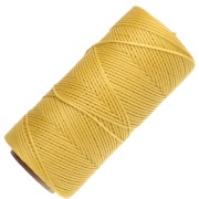 Bobine de fil plat ciré Linhasita pour macramé 1.4 mm - Yellow (37) x167m