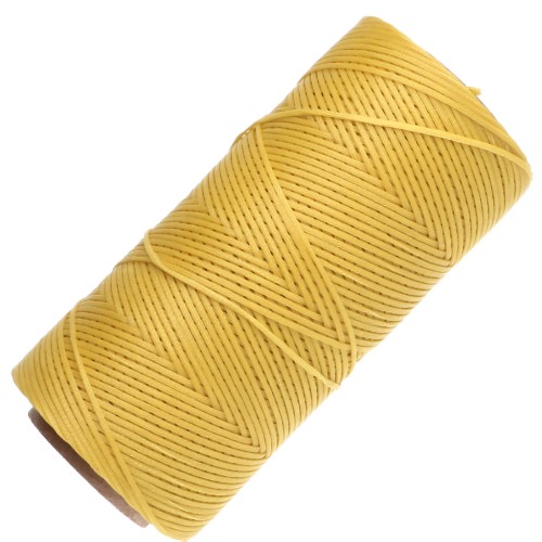 Bobine de fil plat ciré Linhasita pour macramé 1.4 mm - Yellow (37) x167m
