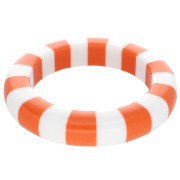 Blanc - Bracelet jonc épais 65 mm en résine opaque - Blanc - Orange x1 Bracelet jonc épais 65 mm en résine opaque - Blanc - Orange x1