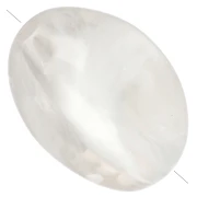 Perles plates irrégulières 18x13 mm en acrylique - Ivoire marbré x10