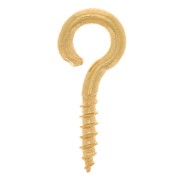 Crochets pitons à visser avec anneau 5 mm doré x5|raw }}