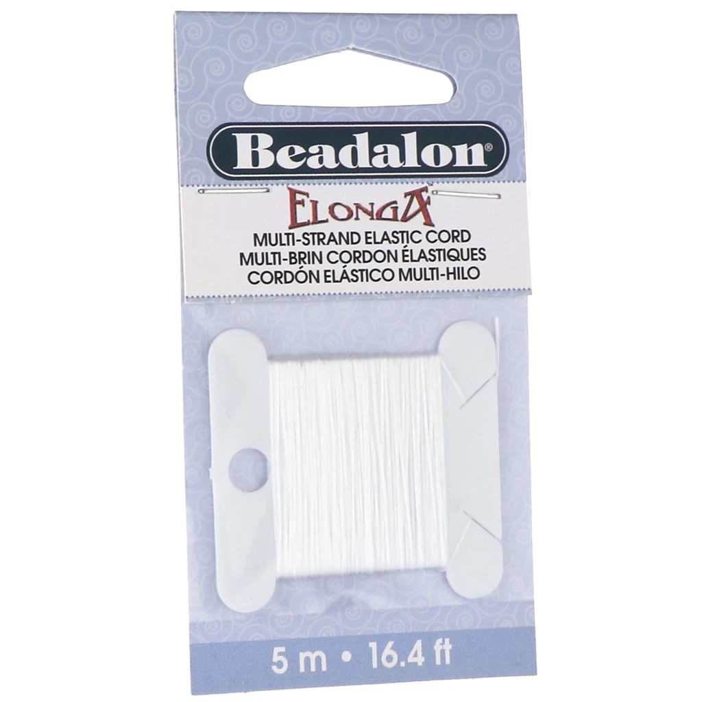 Panduro Fil élastique - Rond - 1 mm - 10 m - Pour bracelets, colliers, bijoux et bricolage - Rose