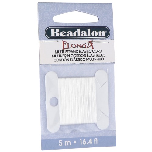 Fil élastique Elonga 0.3 mm - Multi-brins - Blanc x5m