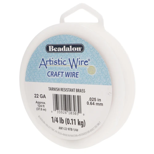 Fil de laiton Artistic Wire 0.64 mm - Anti-ternissement x37.8m