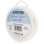 Fil de laiton Artistic Wire 0.51 mm - brut traité Anti-ternissement x62.4m