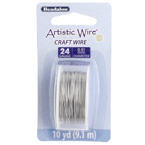 Fil rond 0.51 mm Artistic Wire - Acier inoxydable 304 x9.1m