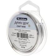 Fil rond 0.64 mm Artistic Wire - Acier inoxydable 304 x13.7m|raw }}