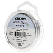 Fil rond 0.51 mm Artistic Wire - Acier inoxydable 304 x18.2m