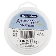 Fil rond 1.02 mm Artistic Wire - Acier inoxydable 304 x17m