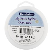 Fil rond 0.51 mm Artistic Wire - Acier inoxydable 304 x70m|raw }}