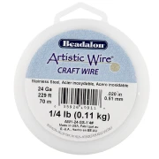 Fil rond 0.51 mm Artistic Wire - Acier inoxydable 304 x70m