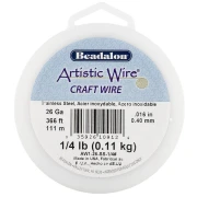 Fil rond 0.41 mm Artistic Wire - Acier inoxydable 304 x111m