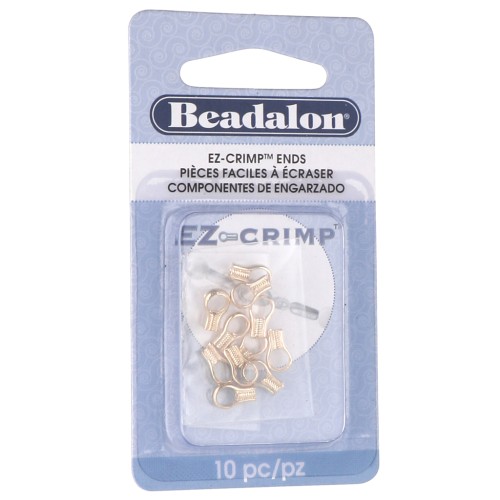 Embouts à serrer pour fil cablé - Doré x10