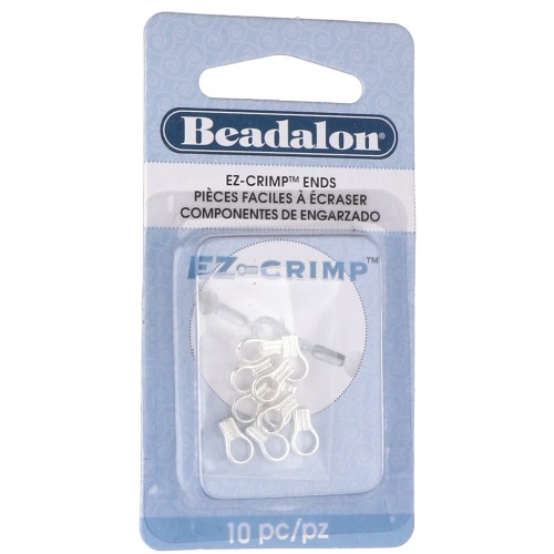 Embouts à serrer pour fil cablé - Argenté x10