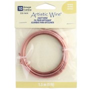 Fil de cuivre rond 2.6 mm Artistic Wire anti-ternissement - Naturel x1.5m|raw }}