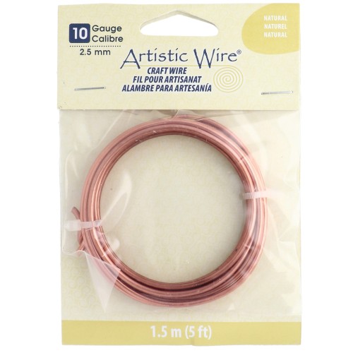 Fil de cuivre rond 2.6 mm Artistic Wire - Naturel x1.5m